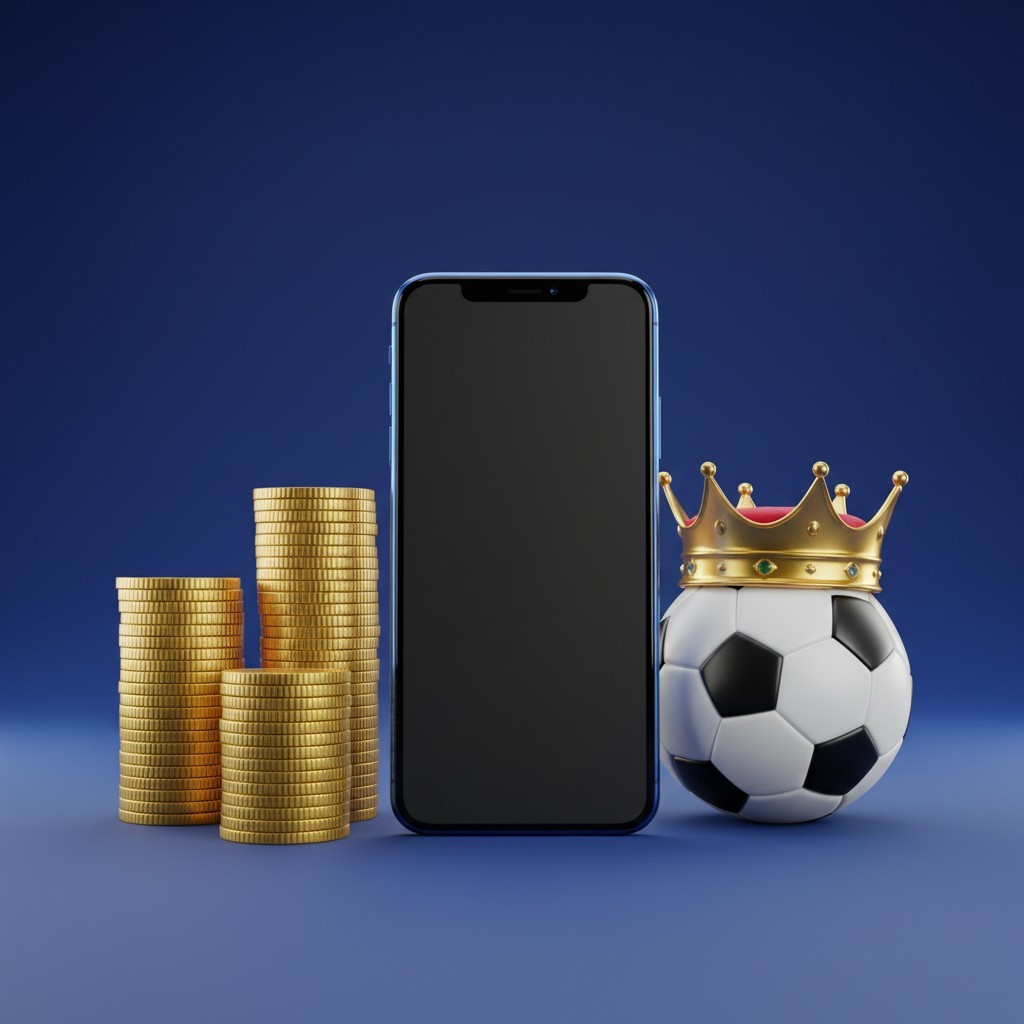 1xBet Agent - Phone, Coins and Soccer Ball